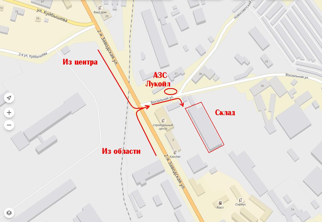 Склад схема проезда